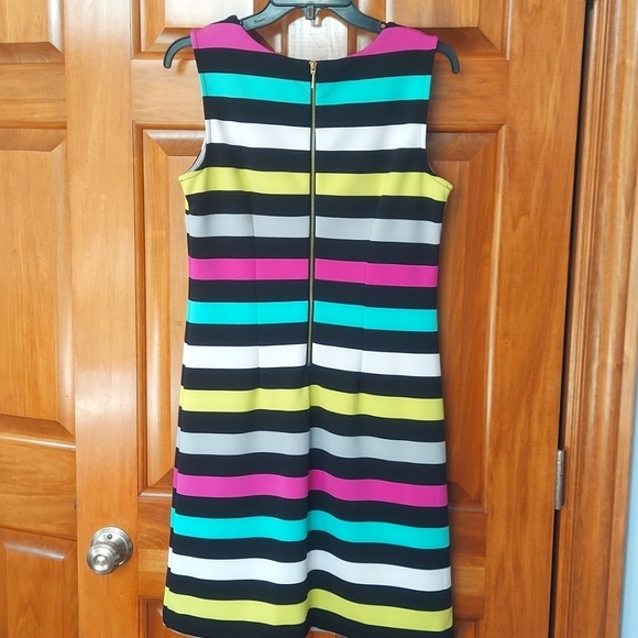 Worthington Multi Striped Stretch Dress, Size Small, Like New - Picture 3 of 8